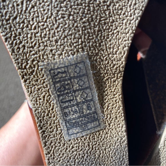 Blowfish Malibu Hiro Whiskey Brown Wedge Sandals Cork Wedge Heels Women's Size 6 - Picture 8 of 8